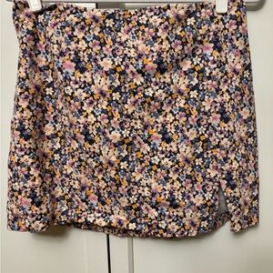 Wild Fable Floral Mini Skirt - Navy and Pink